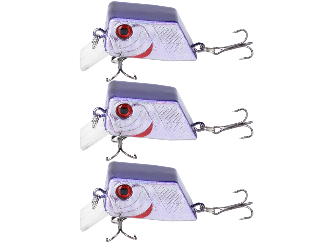 2026rebe-3pcs Señuelo Cuadrado Mini Simulación Lifelike Cebo Artificial De Pesca Tackle2