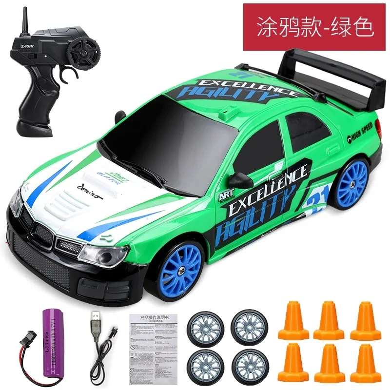 Coche De Control Remoto De 2,4 G Con Tracción En Las Cuatro Ruedas Y Control Remoto De Juguete