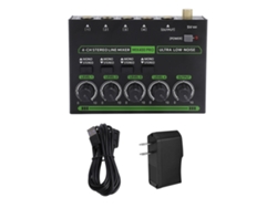 Mezclador Estéreo De Dj De 4 Canales De Bajo Ruido, Controlador Multifuncional Con Enchufe Estadounidense De 100-240 V.