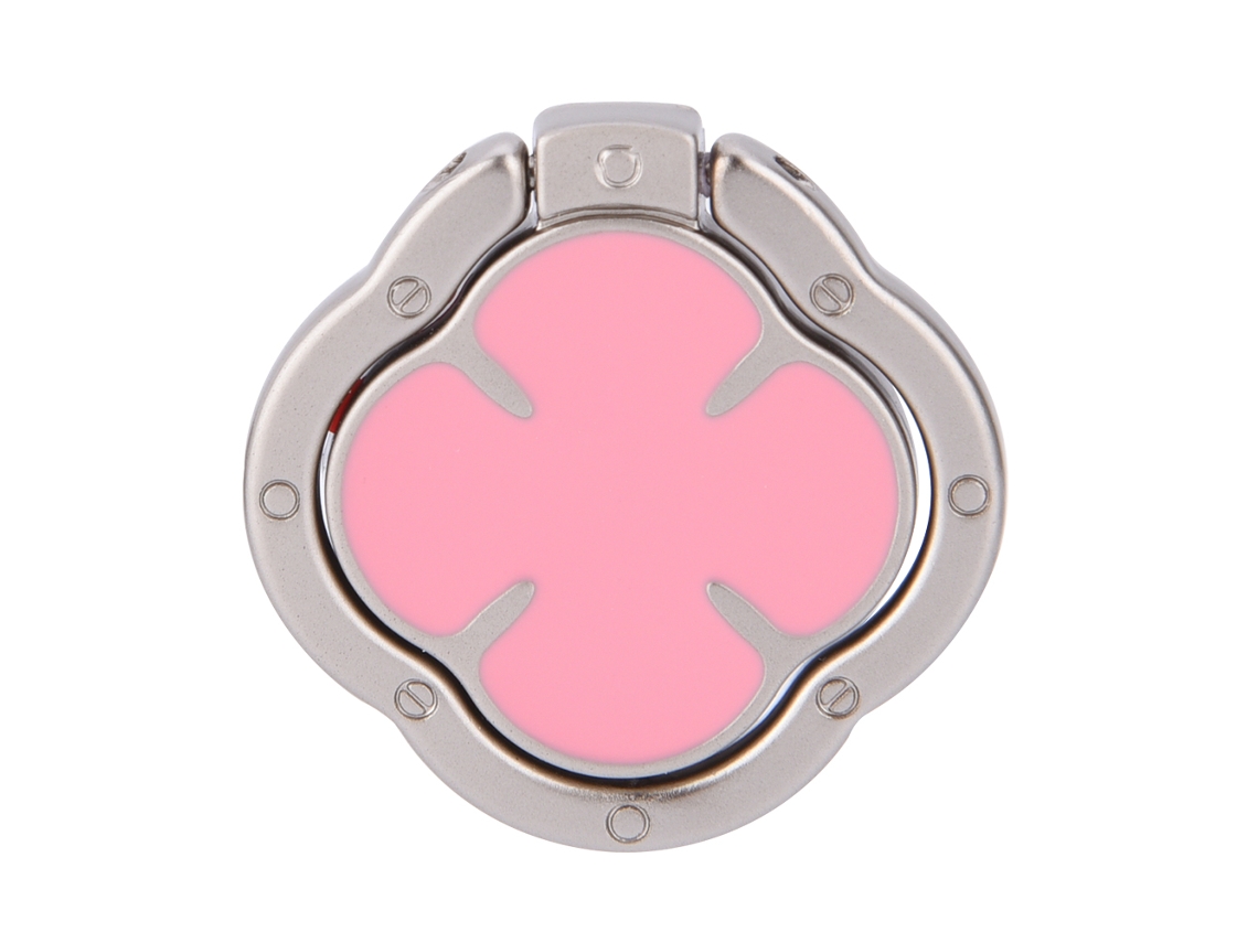 Soporte De Teléfono Inteligente Con Anillo De Metal En Forma De Trébol Para Dedo, Base, Montaje, Soporte, Anillo Rosa, Soporte De Anillo Para Dedo, Anillo De Teléfono, Soporte De Anillo De Teléfono, Soporte De Montaje De Teléfono