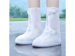 Amarelolxanes 1 Par Capas Impermeáveis Silicone Botas Cano Alto Antiderrapantes Protetores Calçados Ciclismo Ar Livre Reutilizáveis