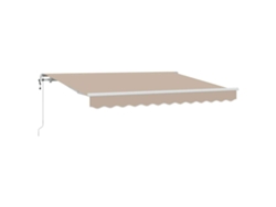 Toldo retráctil Vidaxl de poliéster beige