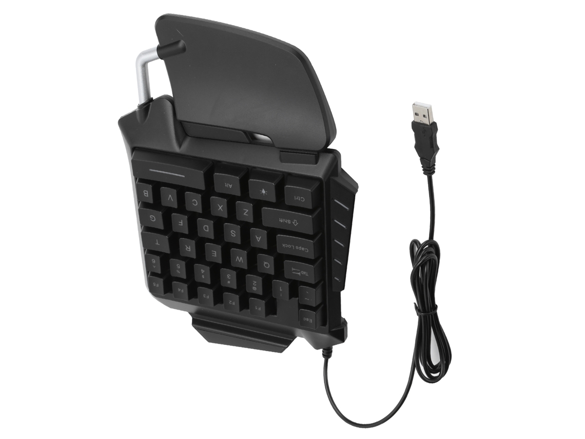 Teclado Mecânico Unimanual Para Jogos 35 Teclas Com Retroiluminação Led Usb Fio Portátil G92
