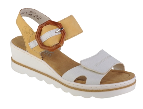 Sandalias Mujer RIEKER (36 - Cuero Sintético - Blanco)