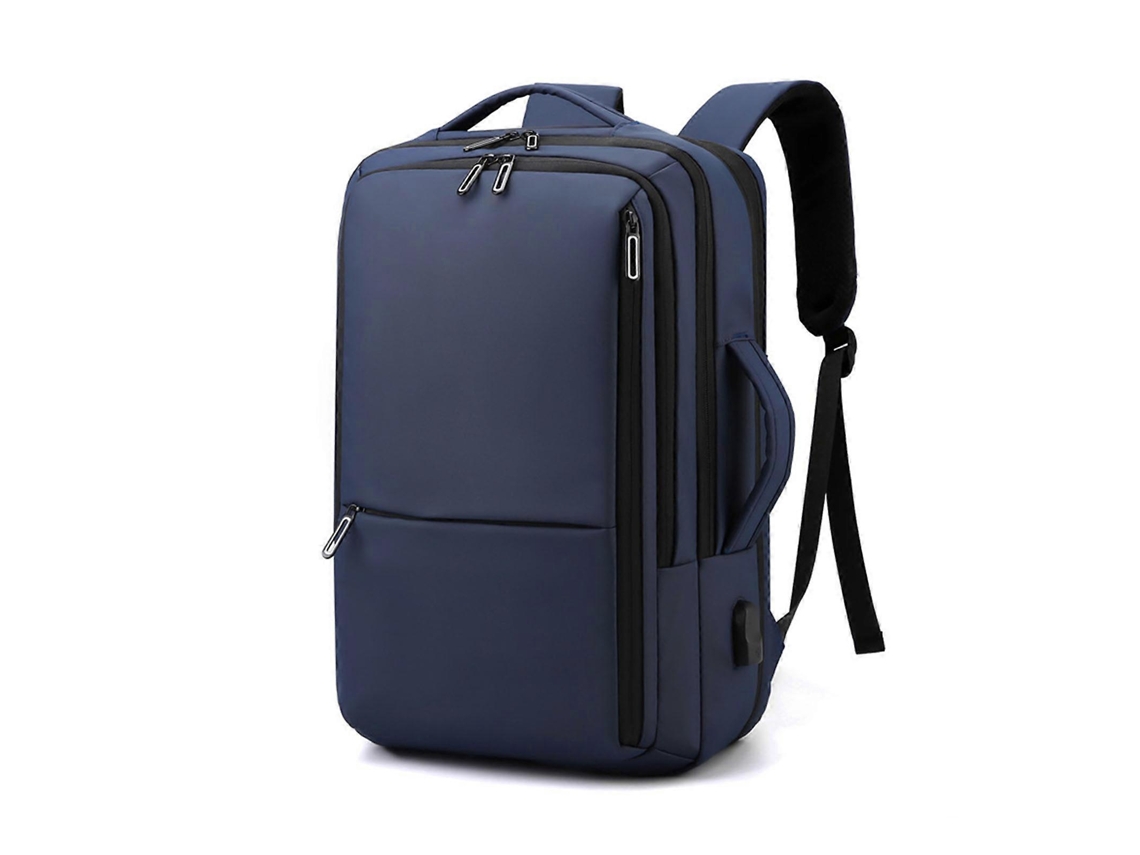 Mochila escolar antirrobo para portátiles de 16 pulgadas con puerto USB, ideal para viajes, universidad y negocios. Color: Azul.