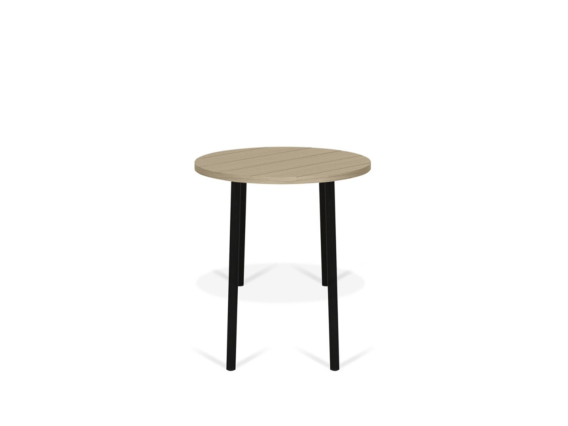 Mesa de Centro TEMAHOME Ply (Tableros de Partículas - Roble Claro y Negro - 50 x 45 x 50 cm)