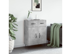 Aparador De Madera De Ingeniería Gris Hormigón 69,5x34x90 Cm