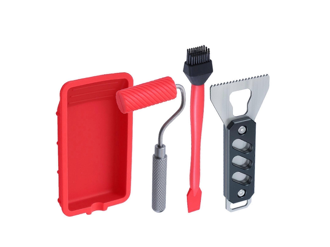Esparcidor de pegamento de aluminio reutilizable, herramienta para extender pegamento, espátula dentada para aplicar pegamento. Rosewell