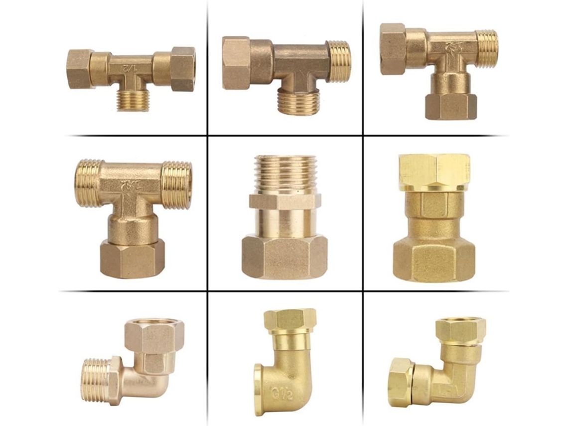 Adaptador De Manguera Plomería Jardín Macho/hembra 1/2" Conectores Latón Agua Latón Latón