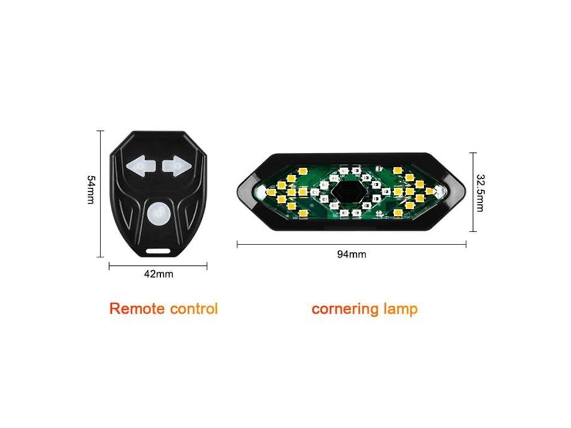 5 modos de luz trasera de bicicleta señales de giro Control remoto inalámbrico luz trasera de bicicleta de montaña impermeable bicicleta Piscan