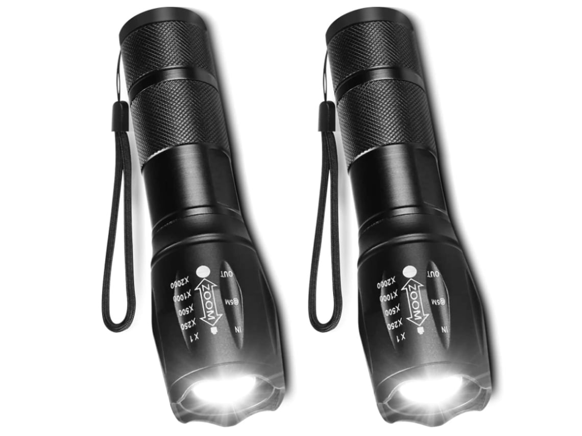 Linterna LED Pequeña Paquete de 2 Linterna Liviana de 800 Lúmenes Linterna para Niños YEMAESRE Linterna Negra