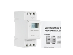 Relé Temporizador Digital Programável Thc15a 16a Lcd 7 Dias Din Rail 16 On/off