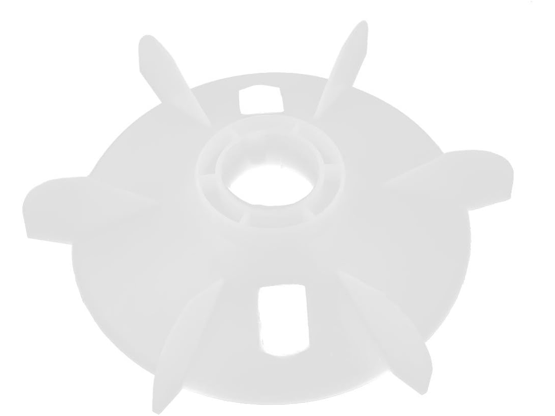 Ventilador de plástico blanco Y132 4.6.8 con 6 aspas, diámetro del orificio del eje 38 mm y diámetro exterior 195 CHABERLU