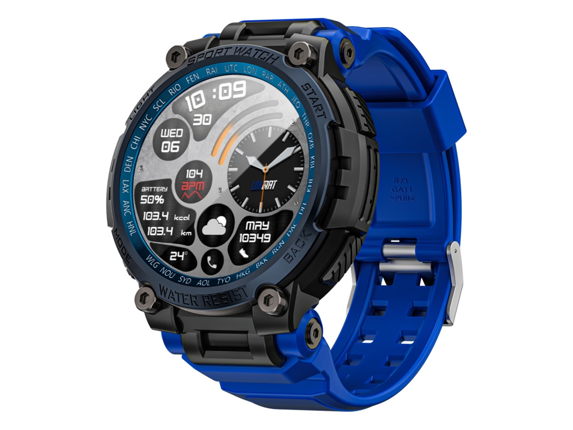 Relógio Inteligente Lokmat Attack Max Bt5.3, Tela Touch 1.53 Polegadas, Monitor De Saúde, Resistente À Água Ip68