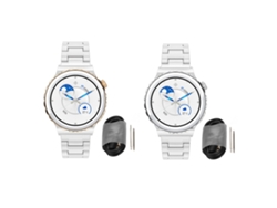 Reloj Inteligente, Pantalla Ips De 1,32 Pulgadas, 256 Kb De Rom, 192 Kb De Ram, Correa De Cerámica, Acabado Dorado.