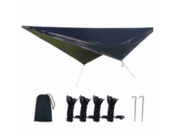 Toldo De Sombra Impermeable Para Exteriores, De Tela Oxford, Para Camping O Jardín, Con Cuerdas Y Estacas.