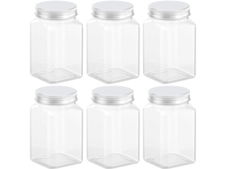 Recipientes De Plástico Transparente De 295 Ml Con Tapas Herméticas, 6 Unidades Para Almacenamiento En La Cocina Y El Hogar.