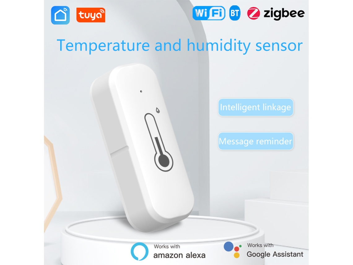 Paquete de 3 sensores de temperatura y humedad con Wi-Fi, control inteligente mediante la aplicación móvil Tuya y función para compartir | Sin marca