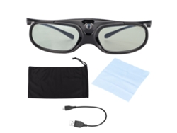 Gafas Lcd 3d 1080p Gran Angular De 178° Con Batería Recargable Para Proyectores De Películas Dlp