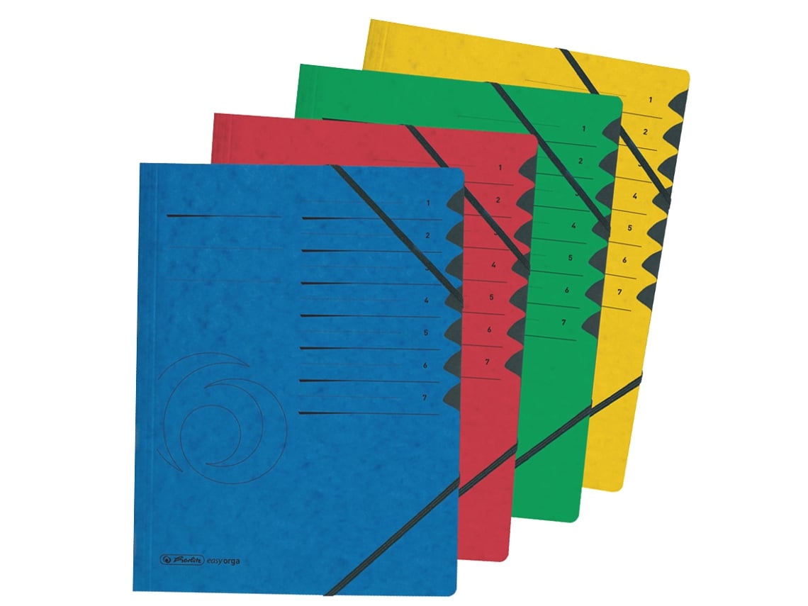 Carpeta Organizadora HERLITZ Easyorga A4 Cartón 12 Compartimentos Verde