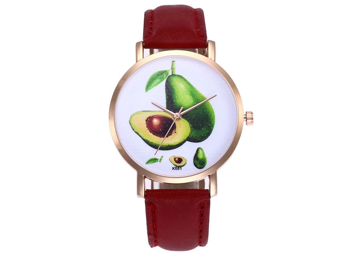 Reloj De Pulsera Sencillo Para Mujer, Estilo Ejecutivo, Con Correa De Piel Sintética Y Movimiento De Cuarzo (rojo).