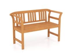 Banco Jardín De Madera Acacia Costway Con Respaldo Y Reposabrazos (carga 360 Kg - Madera De Acacia - Natural)