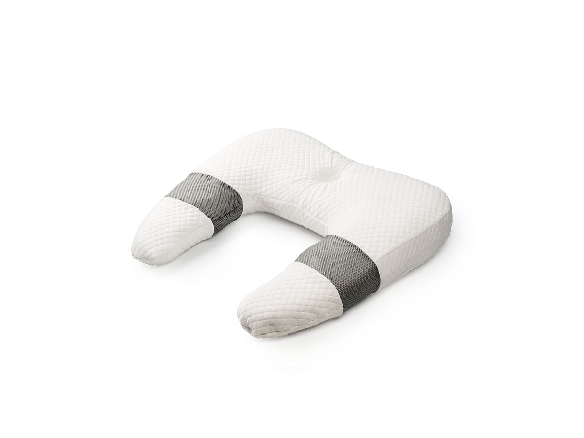 Almohada de Dormir INNOVAGOODS Ergonómica Multifunción Ullow Poliéster Blanco (63.5x61x13cm)