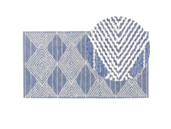Alfombra de pelo corto BELIANI Datca de Lana Azul 80x150