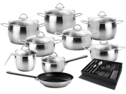 Batería de Cocina SILAMPOS 9Pçs Oceanus Glass Satin