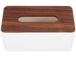 Caja para pañuelos de madera de nogal, rectangular con tapa CHABERLU