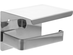 Soporte Para Papel Higiénico De Acero Inoxidable, Estante Pared, Almacenamiento Teléfono Móvil Y Baño, Fácil