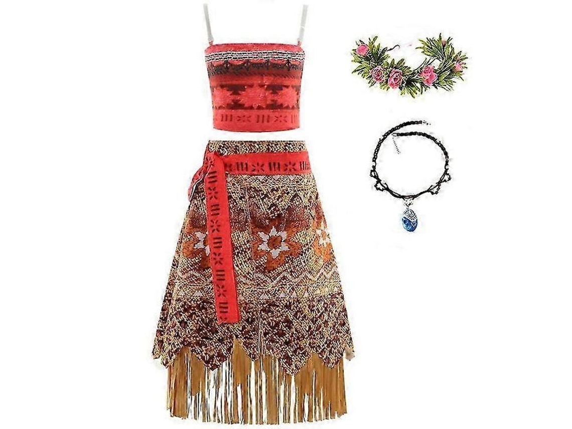 Disfraz De Princesa Moana Para Niñas Para Halloween Y Festivales De Carnaval.