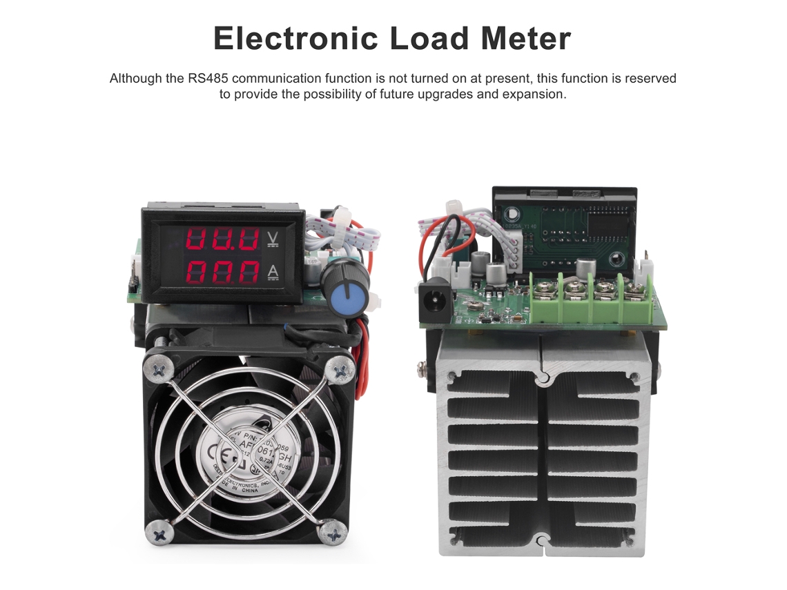 Medidor De Carga Electrónico De 100w/250w, 1-100v, Con Pantalla Led, Protección Térmica Y Corrección Automática.