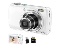 Cámara Digital Szsmart Dc408w 5k 64mp Zoom Óptico 5x Pantalla Táctil Cámara Dual Autofocus Para Creadores + Tarjeta De Memoria De 32 Gb