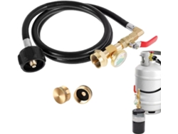 Adaptador Para Recarga De Propano Conector Cartuchos Con Escala Fosforescente Botella Manguera Y Conexi N Lat Recargas