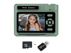 Cámara instantánea Eifson D15 con pantalla IPS de 2,4 pulgadas, tarjeta de 32 GB y lector de tarjetas (verde)