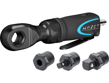 HAZET 9023M-1 Mini Carraca Neumática Multifuncional: Cuadrado Macizo 1/4 Pulgadas 6 3 Mm Cuadrado Macizo 3/8 Pulgadas 10 Mm Hexágono Hueco 1/4 P