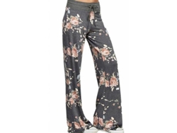 2026-pantalones De Tela Estirable Con Estampado Floral Para Mujer, Anchos Y Cómodos Para Descanso Xxl Gris Oscuro