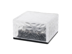 2026-luz Solar Para Jardín Exterior Forma Ladrillo De Hielo Interruptor Automático Impermeable Luz Blanco Cálido Con Batería