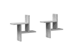 Juego de 2 estantes de pared Derivatives Madera Gris Sonoma MAISON EXCLUSIVE