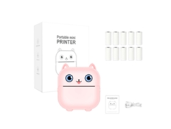 Impresora Térmica Portátil Bluetooth X15 Rosa 10 Rollos De Papel Térmico SIURN
