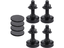 Juego De 4 Patas Ajustables Para Muebles Con Tuercas En T De 3/8-16, Acero Al Carbono.