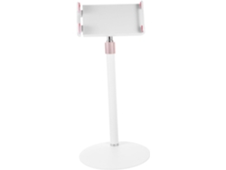 1 Soporte Multifuncional Blanco Para Teléfono De Escritorio, Compatible Con Tabletas Y Smartphones.