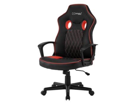 Silla De Juego Con Función Balancín Asiento Ancho Imitación Cuero Negro/Rojo ML-DESIGN