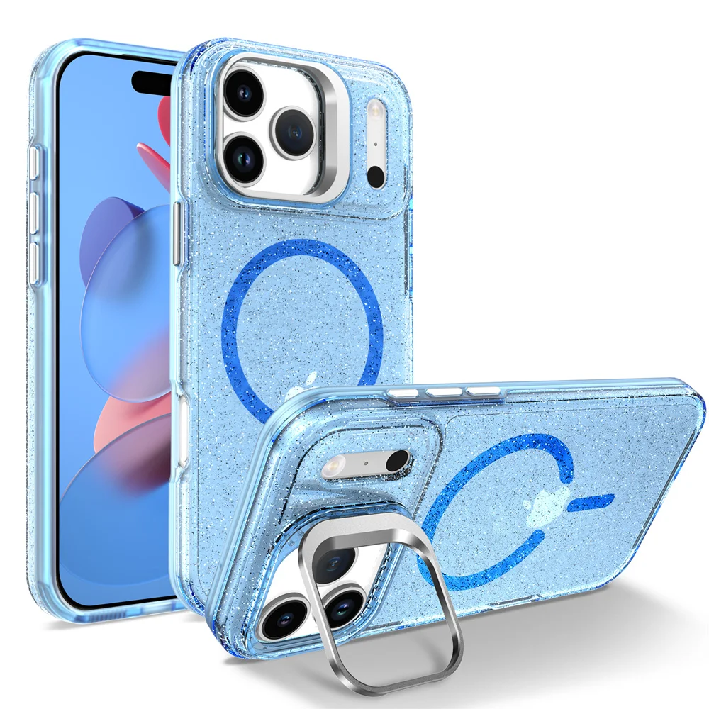(iphone 14 Plus, Azul) Funda Magnética Magsafe Para Iphone, Funda Protectora Transparente