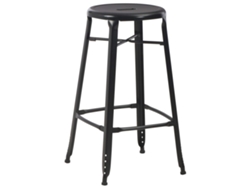 Juego de 4 taburetes de bar de acero negro EXCLUSIVO DE LA CASA