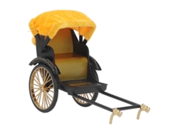Dan26-modelo De Rickshaw Retro Detalles Exquisitos Simulación De Rickshaw De Aleación Juguete Decoración Para Coleccionar Oro