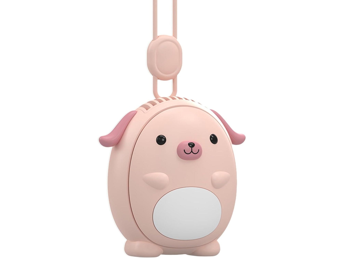 Ventilador De Cuello (rosa) - Recargable Por Usb - Diseño Manos Libres - Velocidad Del Viento Ajustable - 3,3 X 2,2 X 3,4 Cm