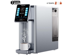 Purificador de agua de encimera Hydrofast W100, agua caliente y natural, 8 temperaturas, 6 niveles de ósmosis inversa, 15 niveles de volumen de agua, ideal para cocina y oficina.