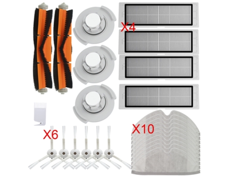 Filtro Hepa de Cepillo Lateral de cepillo principal, adecuado para Xiaomi Vacuum 2 Roborock S50 S51 Sdjqr01Rr Xiaomi Roborock Mi Robot, filtros de ...